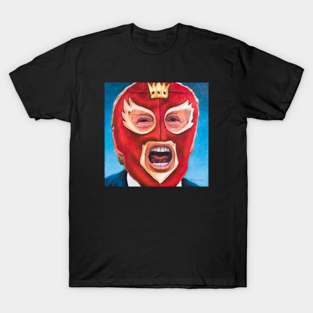 Donald: Wrestling Mask Portrait T-Shirt by Hello1964